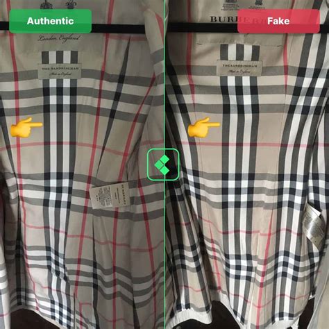 how to spot a fake burberry button up|burberry trench authenticity check.